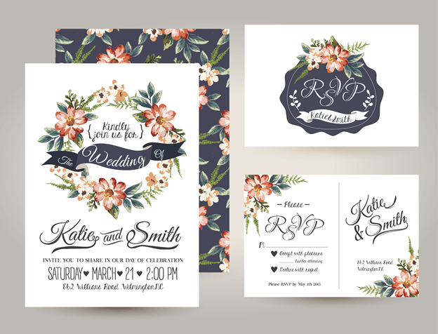 wedding-invitation-card-suite-daisy-flower